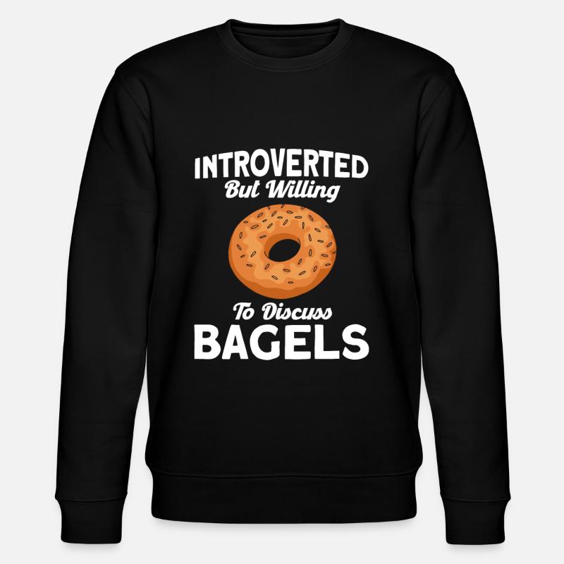 Bagel Essen Geschenk Bagel - Stanley/Stella Unisex Bio-Sweatshirt CHANGER  - Schwarz