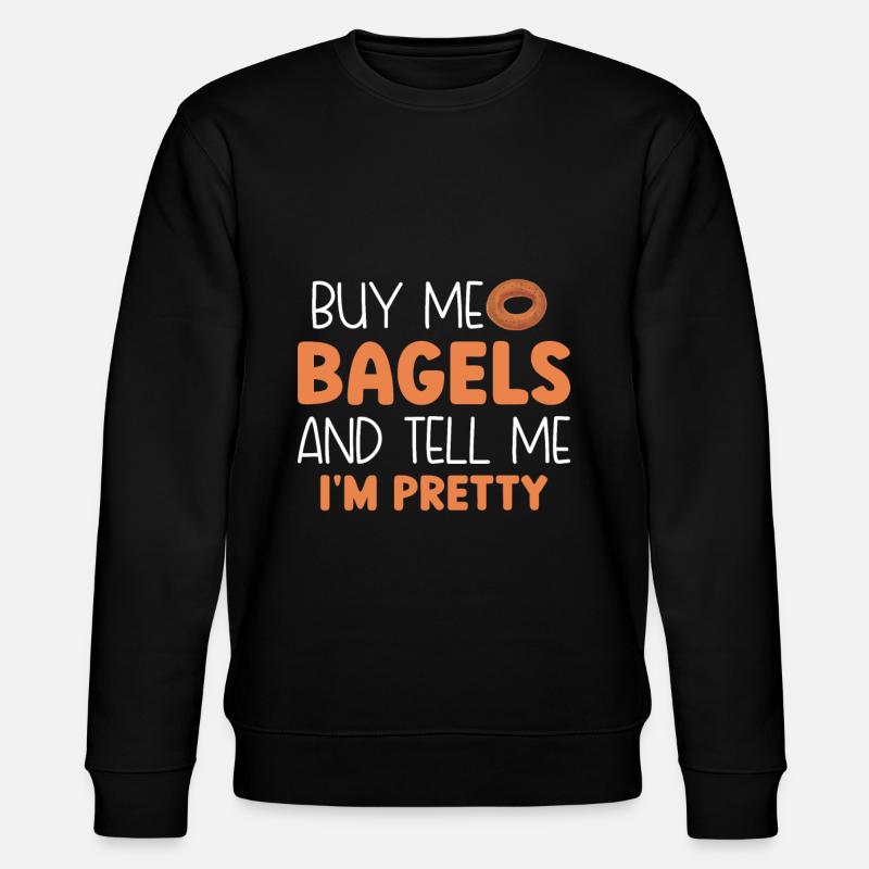 Bagel Essen Geschenk Bagel - Stanley/Stella Unisex Bio-Sweatshirt CHANGER - Schwarz