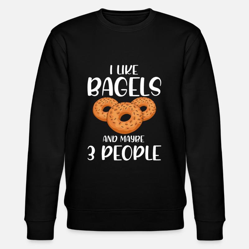 Bagel Food Gift Bagel - Stanley/Stella CHANGER Unisex Organic Sweatshirt - black