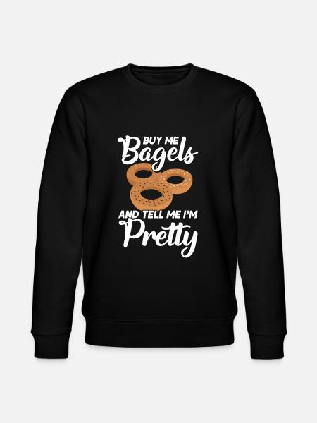 Bagel Food Gift Bagel - Stanley/Stella CHANGER Unisex Organic Sweatshirt - black