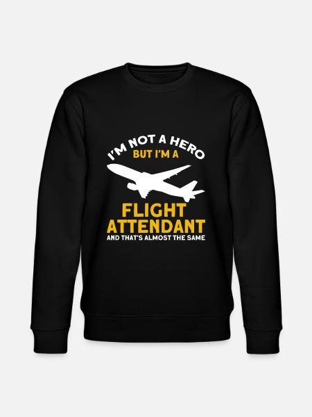 Flight Attendant Stewardess Cabin Crew - Stanley/Stella CHANGER Unisex Organic Sweatshirt - black