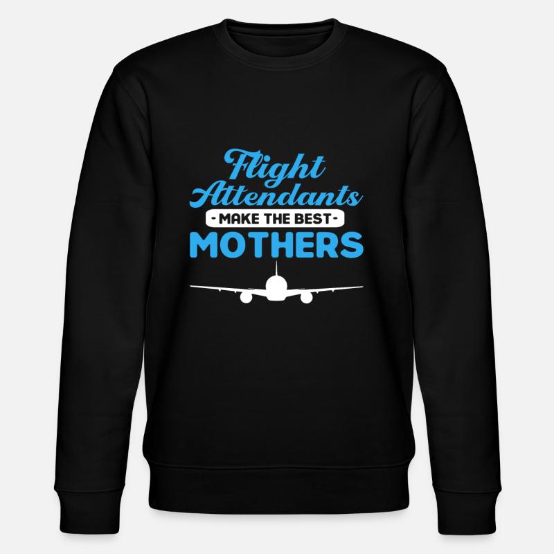 Flight Attendant Stewardess Cabin Crew - Stanley/Stella CHANGER Unisex Organic Sweatshirt - black
