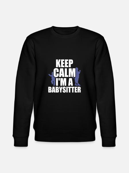 Babysitter Gift Babysitting Best Babysitter - Stanley/Stella CHANGER Unisex Organic Sweatshirt - black