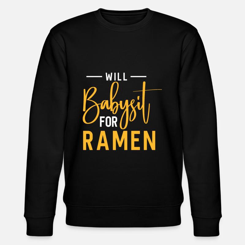 Babysitter Gift Babysitting Best Babysitter - Stanley/Stella CHANGER Unisex Organic Sweatshirt - black