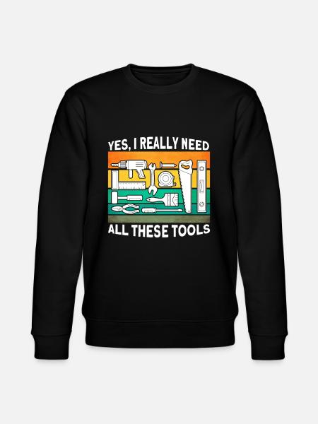 Carpenter Gift Saying Woodworking - Stanley/Stella CHANGER Unisex Organic Sweatshirt - black