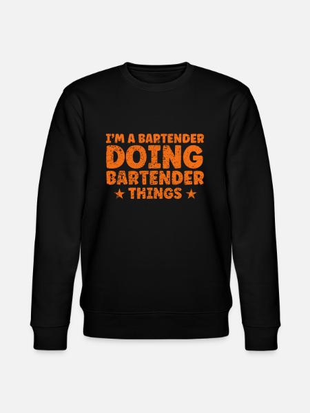 Bartender Gift Mixologist Saying Bar - Stanley/Stella CHANGER Unisex Organic Sweatshirt - black