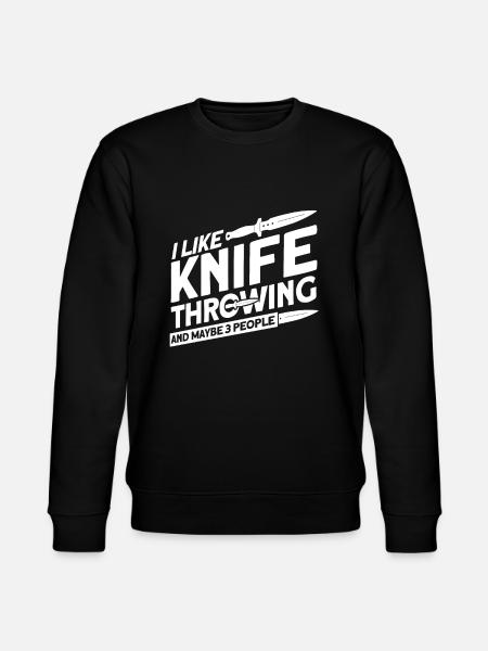 Messerwurfscheibe Geschenk Messerwerfer - Stanley/Stella Unisex Bio-Sweatshirt CHANGER - Schwarz