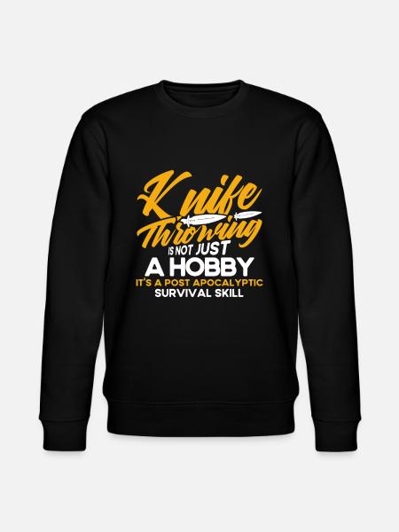 Messerwurfscheibe Geschenk Messerwerfer - Stanley/Stella Unisex Bio-Sweatshirt CHANGER - Schwarz