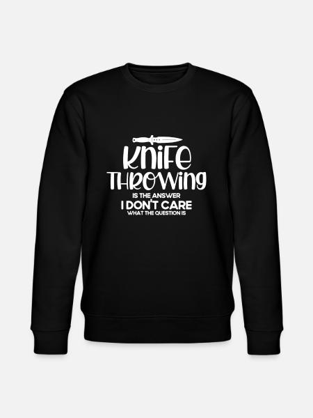 Messerwurfscheibe Geschenk Messerwerfer - Stanley/Stella Unisex Bio-Sweatshirt CHANGER  - Schwarz