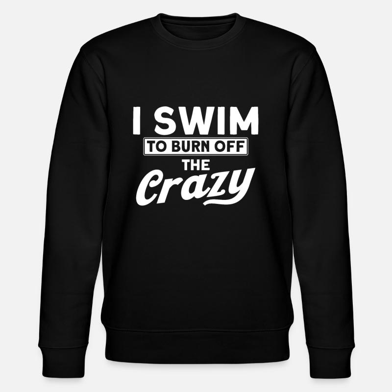 Nageur cadeau nageur disant natation - Sweat bio CHANGER Stanley/Stella Unisexe - noir