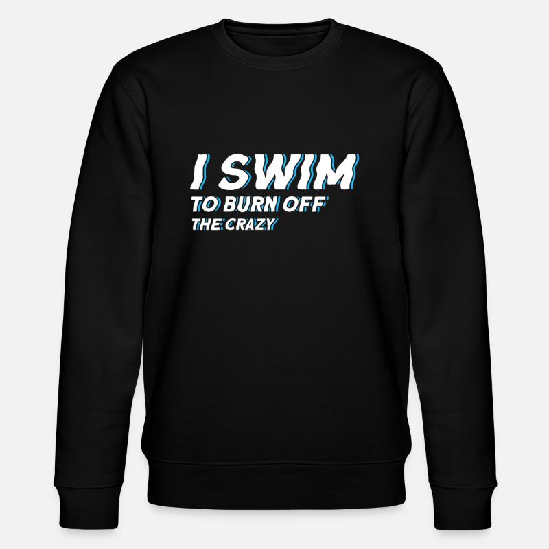 Nageur cadeau nageur disant natation - Sweat bio CHANGER Stanley/Stella Unisexe - noir