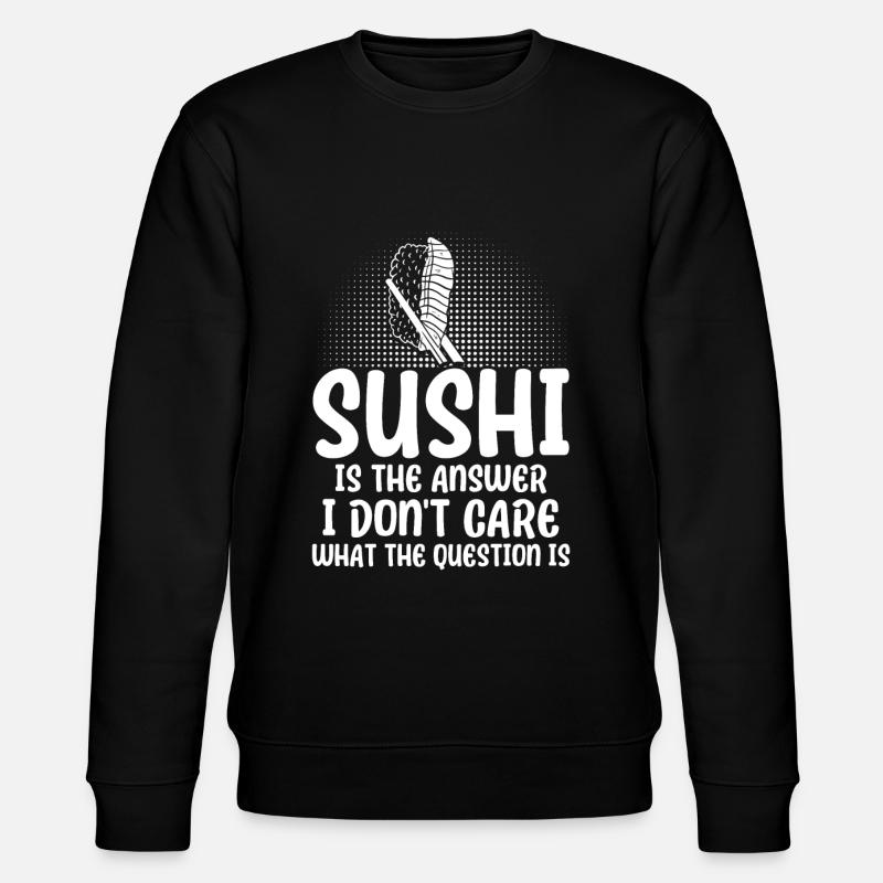 Sushi Geschenk Reis Süß Sushi - Stanley/Stella Unisex Bio-Sweatshirt CHANGER  - Schwarz