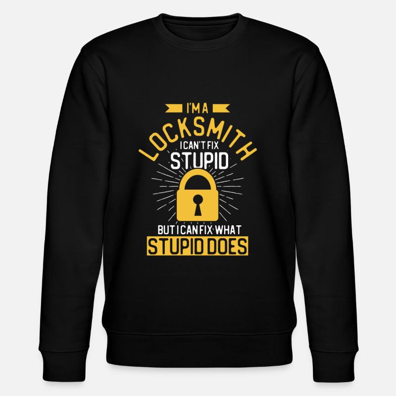 Locksmith Lock Picking Employee Locksmith - Stanley/Stella CHANGER Unisex Organic Sweatshirt - black