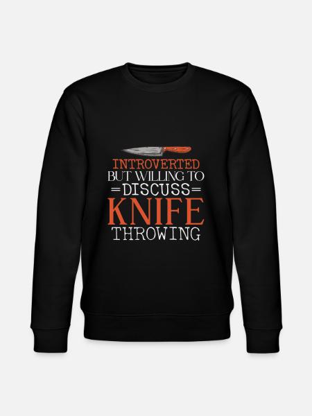 Messerwurfscheibe Geschenk Messerwerfer - Stanley/Stella Unisex Bio-Sweatshirt CHANGER - Schwarz