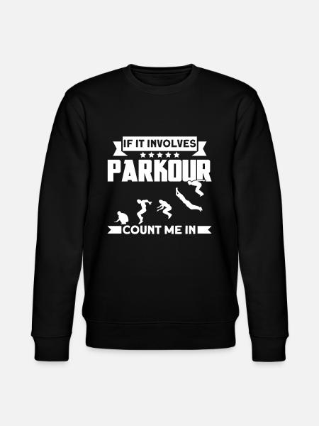 Parkour Gift Freerunning Parkour Runner - Stanley/Stella CHANGER Unisex Organic Sweatshirt - black