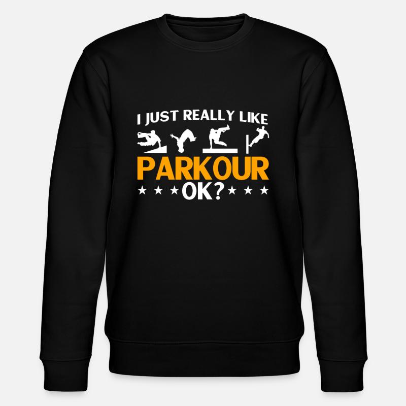 Parkour Geschenk Freerunning Parkourläufer - Stanley/Stella Unisex Bio-Sweatshirt CHANGER - Schwarz