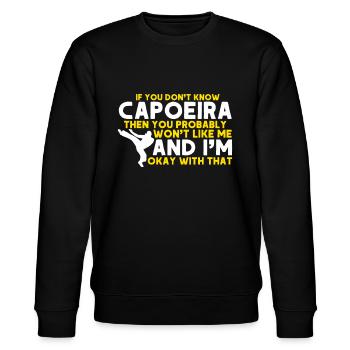 Capoeira Gift Brazil Martial Arts Capoeira - Stanley/Stella CHANGER Unisex Organic Sweatshirt - black - Front - Nik (191cm) & Marisol (170cm)