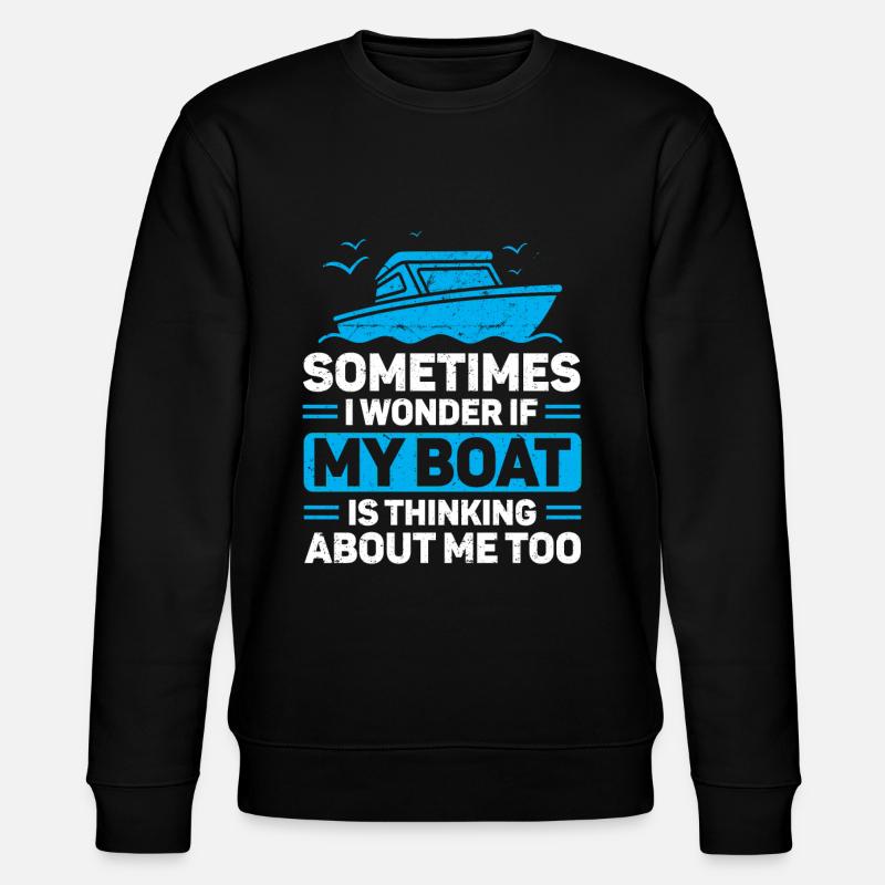 Pontoon Captain Bateau cadeau - Sweat bio CHANGER Stanley/Stella Unisexe - noir