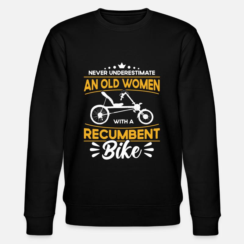 Liegerad Liegeradfahrer Radfahrer - Stanley/Stella Unisex Bio-Sweatshirt CHANGER  - Schwarz