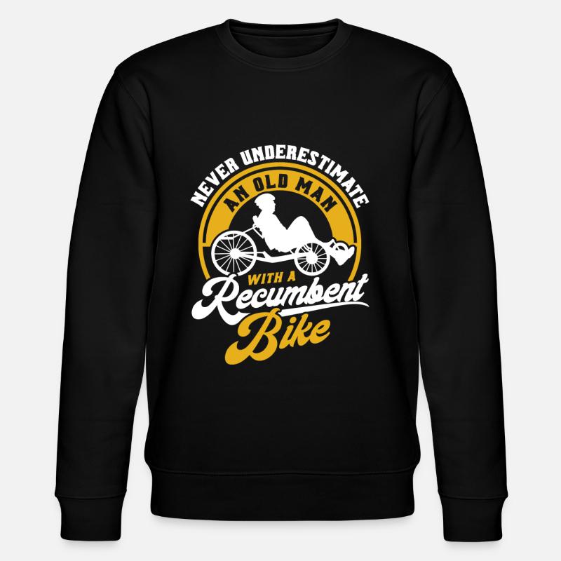 Liegerad Liegeradfahrer Radfahrer - Stanley/Stella Unisex Bio-Sweatshirt CHANGER  - Schwarz