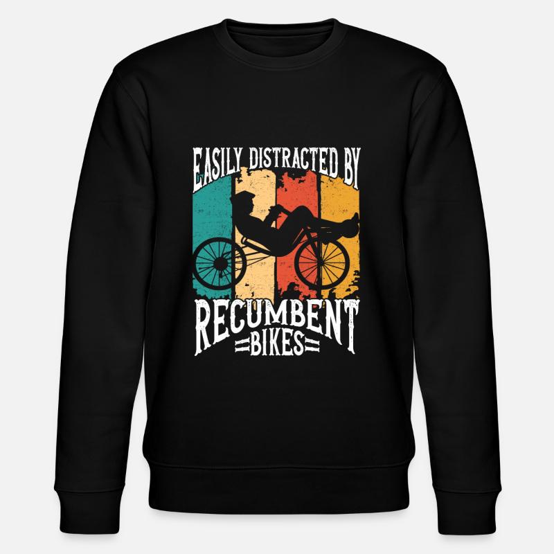 Liegerad Liegeradfahrer Radfahrer - Stanley/Stella Unisex Bio-Sweatshirt CHANGER  - Schwarz