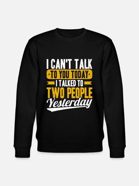 Introverted Gift Sarcastic Introverted - Stanley/Stella CHANGER Unisex Organic Sweatshirt - black
