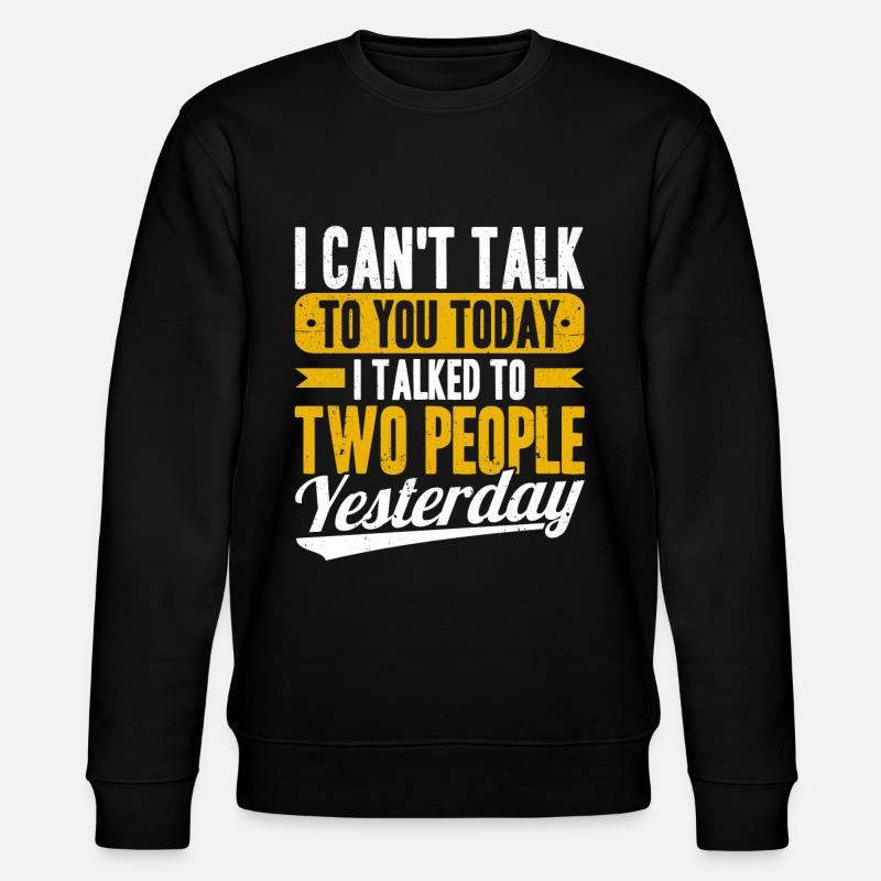 Introverted Gift Sarcastic Introverted - Stanley/Stella CHANGER Unisex Organic Sweatshirt - black