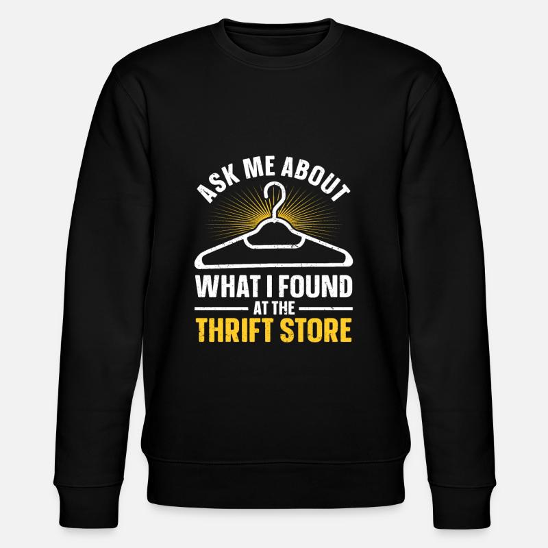 Secondhand Laden Hofverkauf Geschenk Thrifting - Stanley/Stella Unisex Bio-Sweatshirt CHANGER - Schwarz