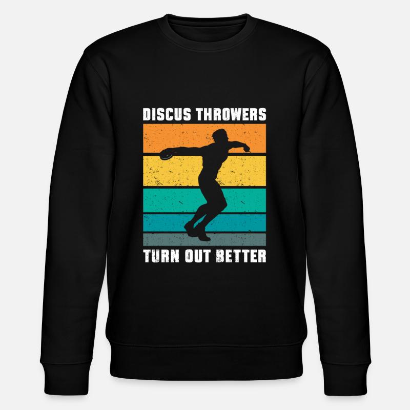 Diskuswerfer Geschenk Diskuswerfen - Stanley/Stella Unisex Bio-Sweatshirt CHANGER  - Schwarz
