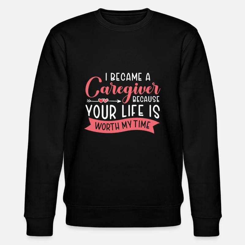 Pflegekraft Geschenk Krankenschwester - Stanley/Stella Unisex Bio-Sweatshirt CHANGER  - Schwarz