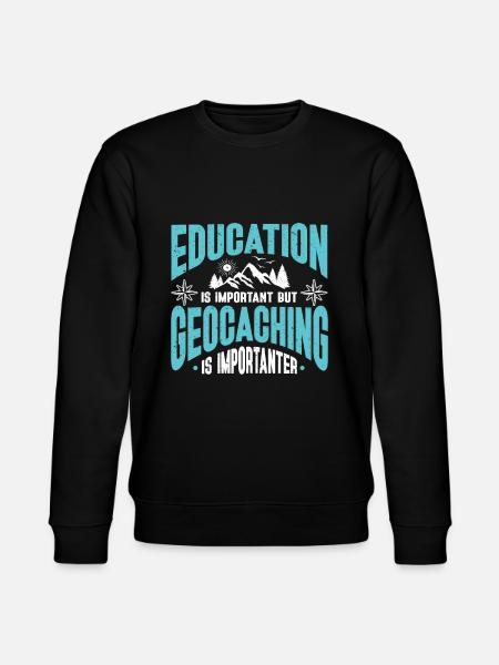 Geocaching Gift Geocacher Geocache - Stanley/Stella CHANGER Unisex Organic Sweatshirt - black