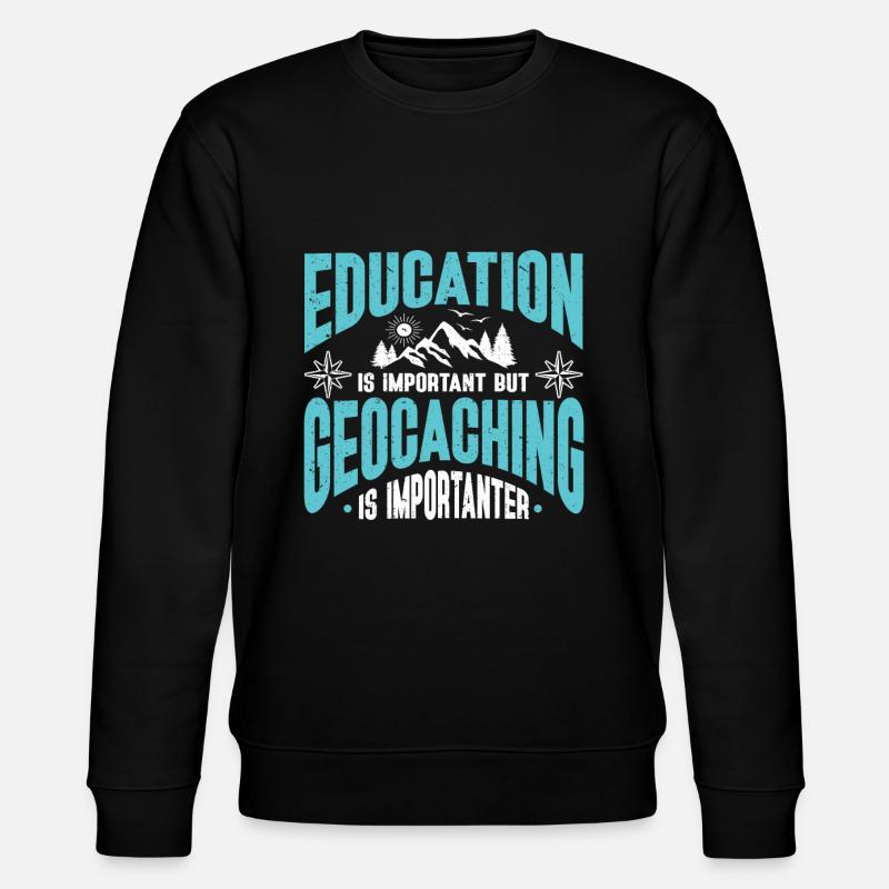 Geocaching Gift Geocacher Geocache - Stanley/Stella CHANGER Unisex Organic Sweatshirt - black