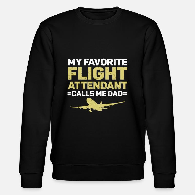 Flugbegleiter Papa Stewardess Flugbegleiter - Stanley/Stella Unisex Bio-Sweatshirt CHANGER  - Schwarz