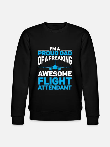 Flugbegleiter Papa Stewardess Flugbegleiter - Stanley/Stella Unisex Bio-Sweatshirt CHANGER  - Schwarz