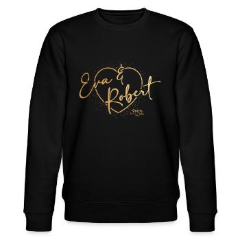 Sturm der Liebe Traumpaar Eva & Robert - Stanley/Stella Unisex Bio-Sweatshirt CHANGER  - Schwarz - Vorne - Nik (191cm) & Marisol (170cm)