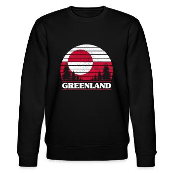 Greenland - Stanley/Stella CHANGER Unisex Organic Sweatshirt - black - Front - Nik (191cm) & Marisol (170cm)