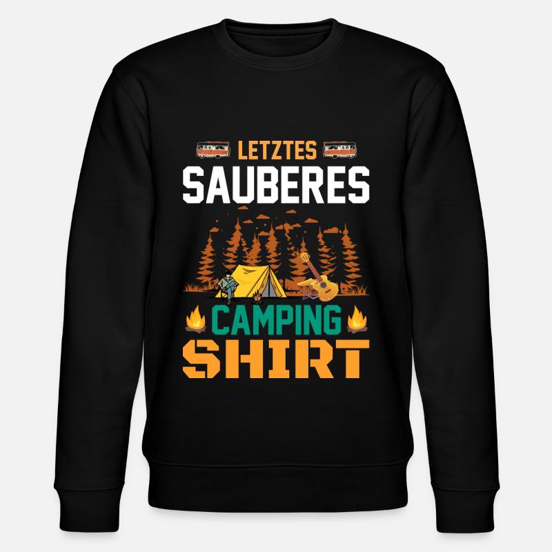 Letztes sauberes Camping Shirt - Stanley/Stella Unisex Bio-Sweatshirt CHANGER  - Schwarz