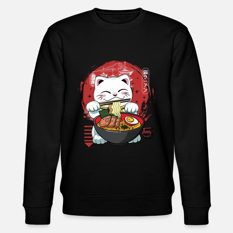 Neko Ramen - Stanley/Stella Unisex Bio-Sweatshirt CHANGER  - Schwarz