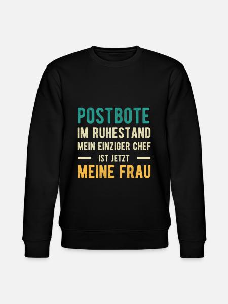 Postbote Spruch Verheiratet - Stanley/Stella Unisex Bio-Sweatshirt CHANGER - Schwarz