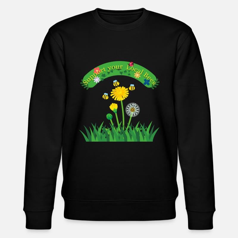 Support your Local Bees - Stanley/Stella CHANGER Unisex Organic Sweatshirt - black