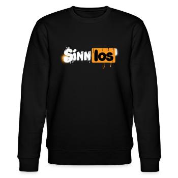 Sinnlos Statement Lettering - Stanley/Stella Unisex Bio-Sweatshirt CHANGER  - Schwarz - Vorne - Nik (191cm) & Marisol (170cm)