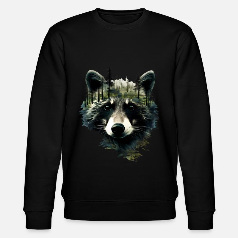 Raton laveur - Sweat bio CHANGER Stanley/Stella Unisexe - noir