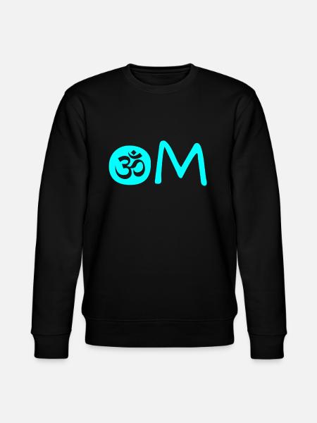 Om Chakra blau - Stanley/Stella Unisex Bio-Sweatshirt CHANGER - Schwarz