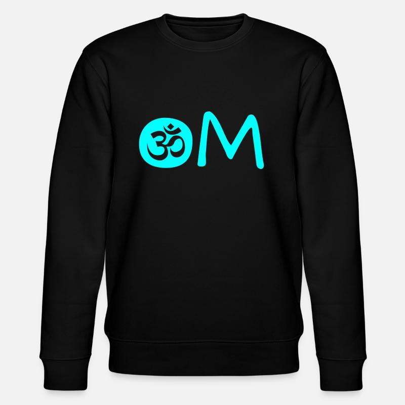 Om Chakra blau - Stanley/Stella Unisex Bio-Sweatshirt CHANGER  - Schwarz