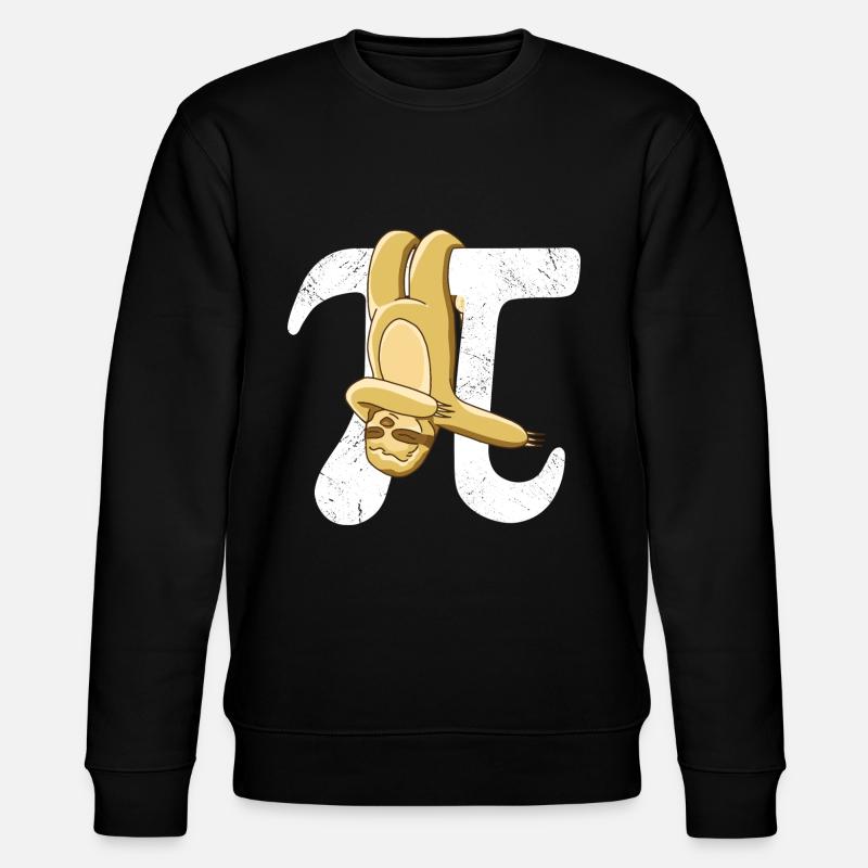 Math Sloth Pi - Stanley/Stella CHANGER Unisex Organic Sweatshirt - black