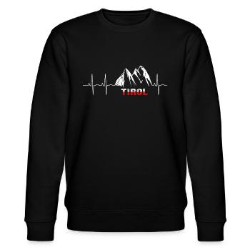 Tyrol, Austria - Stanley/Stella CHANGER Unisex Organic Sweatshirt - black - Front - Nik (191cm) & Marisol (170cm)