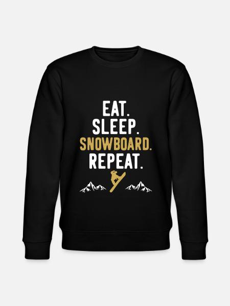 Snowboarding Snowboard Snowboarder Repeat - Stanley/Stella CHANGER Unisex Organic Sweatshirt - black
