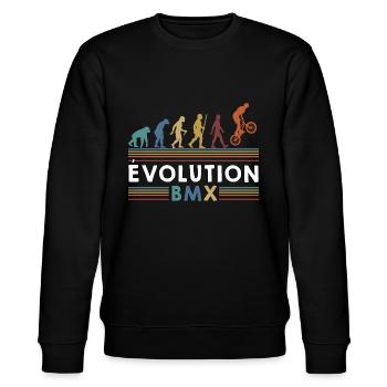 Evolution - BMX - Sweat bio CHANGER Stanley/Stella Unisexe - noir - Devant - Nik (191cm) & Marisol (170cm)