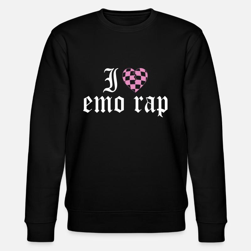 Jeg elsker Emo Rap Jeg elsker Emo Rap musik - Stanley/Stella økologisk unisex-sweatshirt CHANGER  - sort