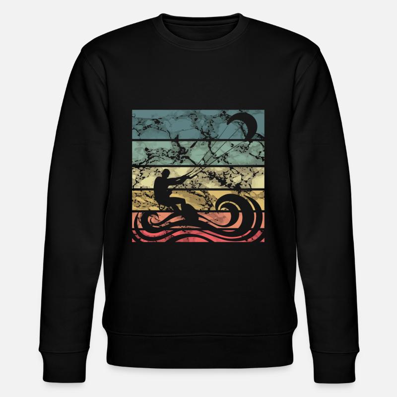 Retro Kitesurf - Sweat bio CHANGER Stanley/Stella Unisexe - noir